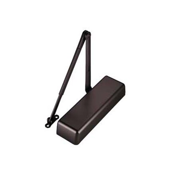 Orca Hardware Spring Size Adjustable 1-6, Slim Cover, Hold Open Arm with Parallel Arm Bracket, BL Black Painted - BHDC1958HO/PA-BL