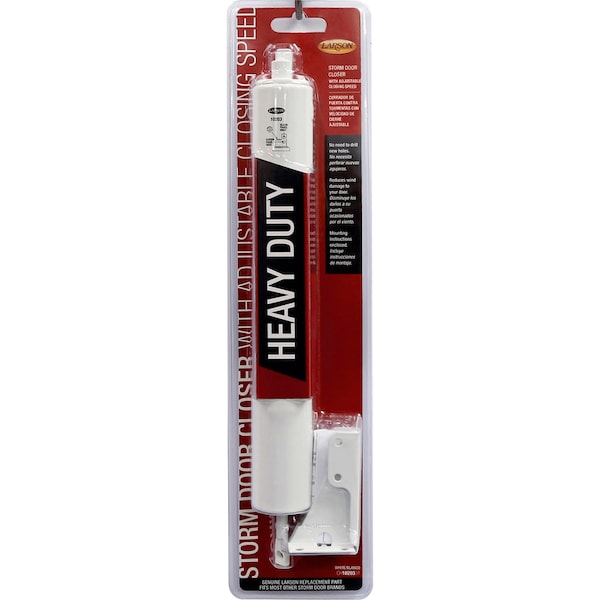 Larson Larson Heavy Duty White Aluminum Pneumatic Door Closer - CH1020301