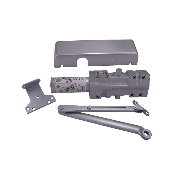 Design Hardware Door Closer, Dark Bronze Painted, Regular Arm, Adjustable Size 1-6, Full Plastic Cover - DH-416-BZ