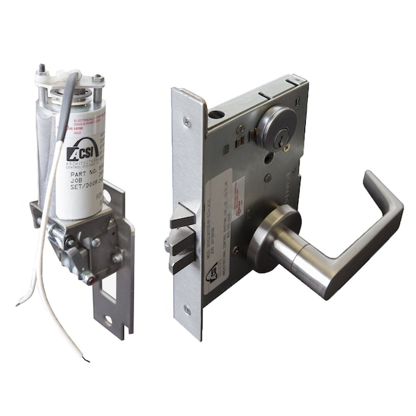 Architectural Control Systems Gemini Locking Systems Operator Only Fail Secure Operation Power Unlock, 24 Volt AC/DC, 626 Satin - 8501M-PUL-24V-626-LH