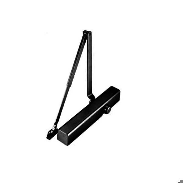 Orca Hardware Spring Size Adjustable 1-6, Slim Cover, Hold Open Arm with Parallel Arm Bracket, BL Black - BHDC2011HO/PA-BL