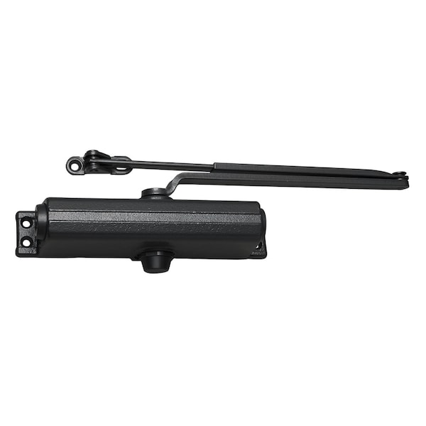 Lcn Grade 1 Surface Door Closer, Regular Arm, PA Shoe, 180 Degree, Black Finish, Non-Handed - 1261-RW/PA BLACK