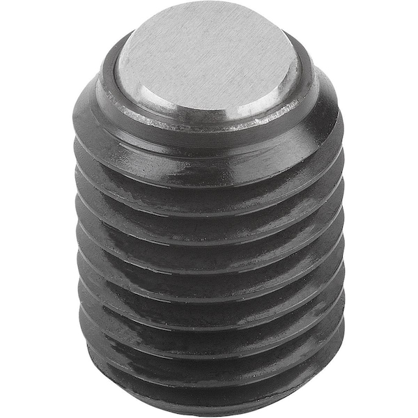 Kipp Ball-End Thrust Screw Without Head, Form:B M10X1, L2=12, 3, Comp:Steel - K0382.21012