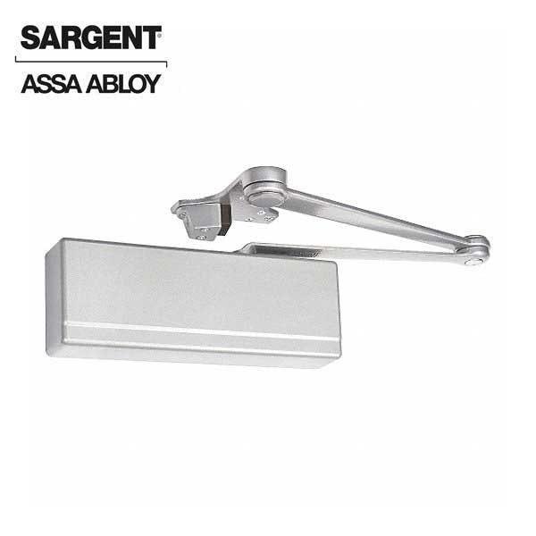 Sargent 281 series compression stop arm iron-body closer with SRI coating, aluminum enamel finish - SRG-SRI-281-CPS-EN