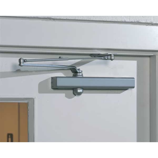 Norton Door Controls Manual, Hydraulic, Norton 8000, Door Closer, Heavy Duty Interior and Exterior, Gray - 8301 X 689