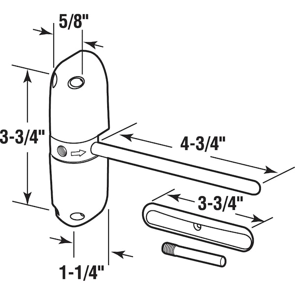 Prime-Line Safety Spring Door Closer, 4-1/4 in., UL Listed, Diecast Construction - KC60HD