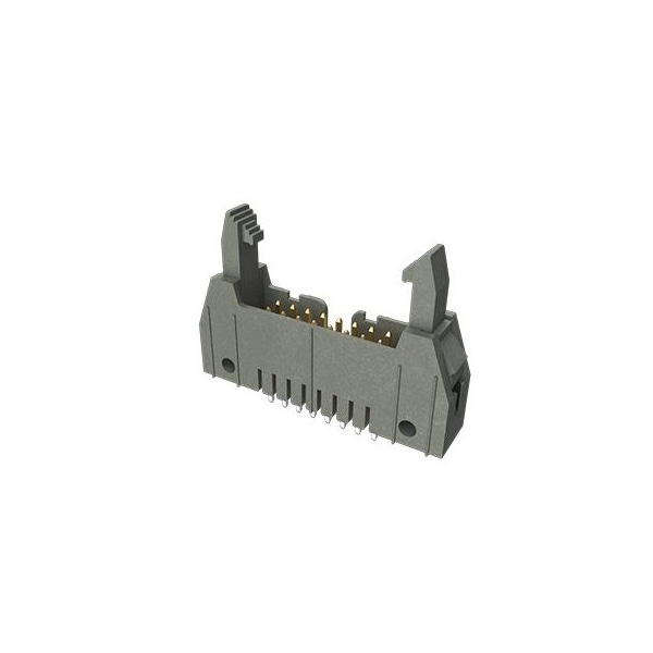 Fci Board Connector, 10 Contact(S), 2 Row(S), Male, Right Angle, 0.1 Inch Pitch, Solder Terminal, Latch - 71922-110LF