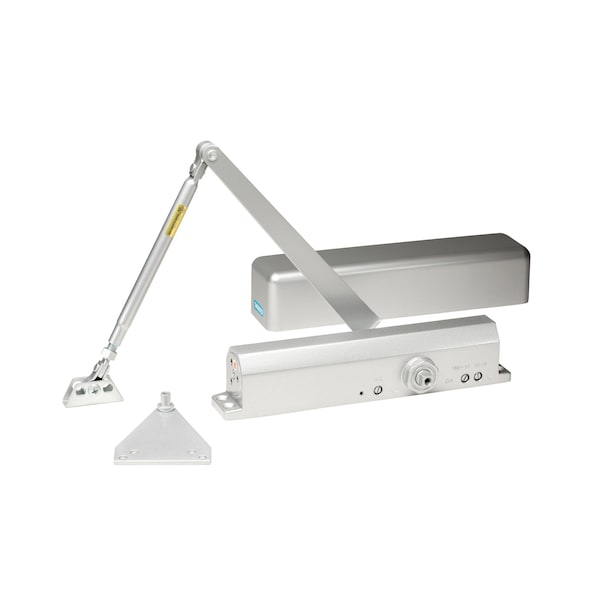 Global Door Controls Commercial Grade 1 Full Cover ADA Door Closer in Aluminum - Sizes 1-4 - TC611-AL
