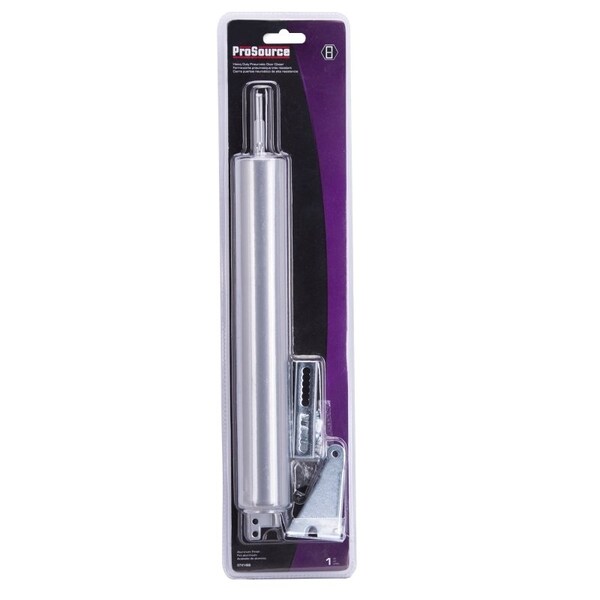 Prosource Door Closer, 1-1/2 in Dia Rod, 17-1/2 in L, Aluminum Tube, 90 deg Opening, 99 lb - 16027-U-PS
