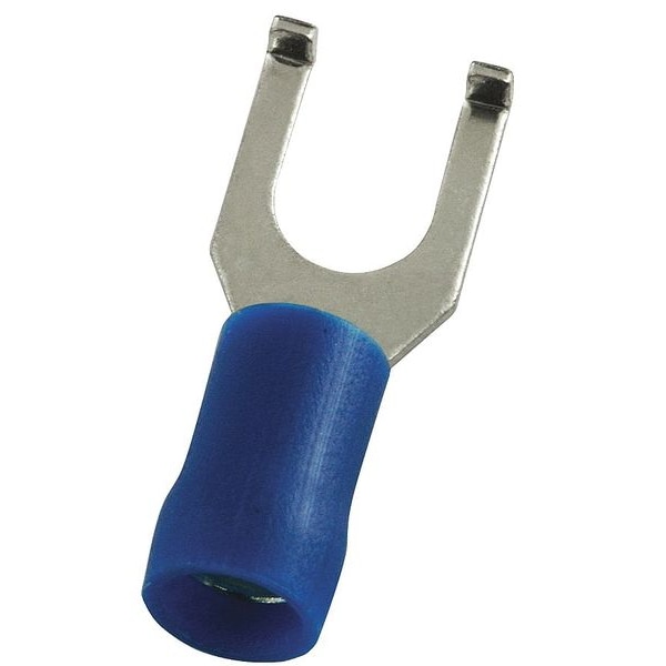 Power First 16-14 AWG Vinyl Flanged Fork Terminal #6 Stud PK100 - 24C932
