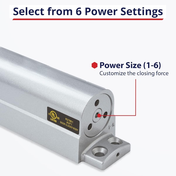 Lawrence Manual, Hydraulic, Door Closer, Heavy Duty Interior and Exterior, Aluminum - LH816-AL