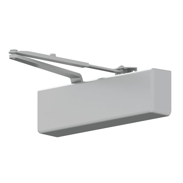Falcon Grade 1 Heavy Duty Surface Door Closer, Spring-n-Stop Arm, Push Side Parallel Arm Mount, Size 1 to 6 - SC71A SS AL