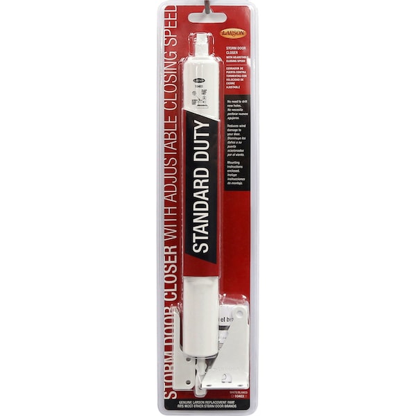 Larson Larson Standard Duty White Aluminum Pneumatic Door Closer - CH1040301