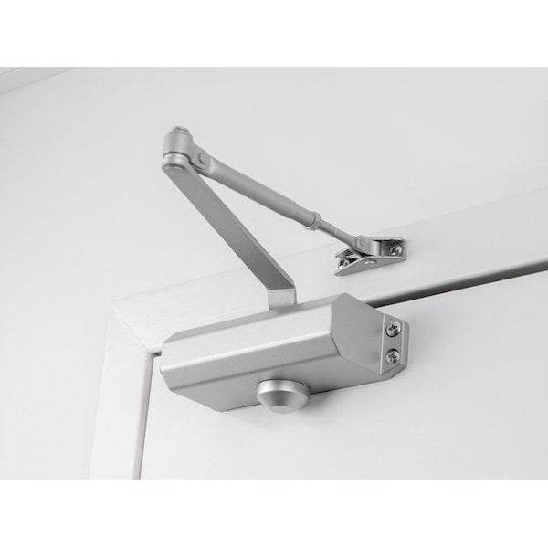 Global Door Controls Light Duty Commercial Grade 3 Door Closer with Parallel Arm Bracket in Aluminum - Size 2 - TC302-PA-AL
