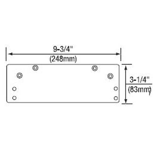 Norton Door Controls 1688691 Overhead Holder or Narrow Top Jamb Drop Plate Light Bronze - 1688691