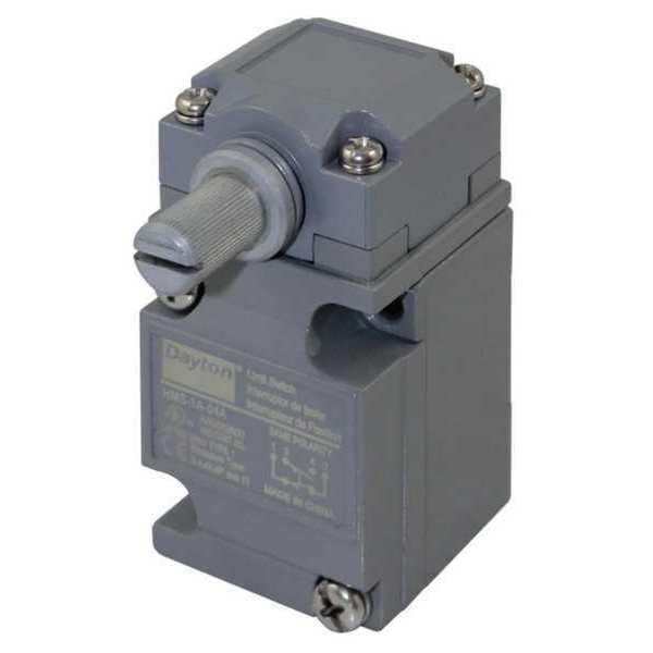 Interruptor de límite de servicio pesado Dayton, sin palanca, rotativo, SPDT, 10A @ 600V AC, Ubicación del actuador: Lateral - 11X445