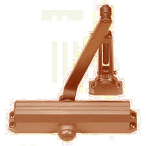 Norton Door Controls Size 4 Medium Duty Surface Mounted Hold Open Back Check Door Closer with Sex Nuts Light Bronze - 1604BCH691