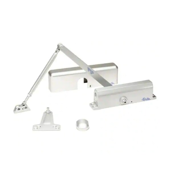 Global Door Controls Commercial ADA Grade 1 Door Closer in Aluminum With Adjustable Spring Tension Sizes 1-4 - TC2201-ADA-PACOVSXN-AL