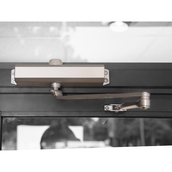 Global Door Controls Commercial ADA Grade 1 Door Closer in Aluminum With Adjustable Spring Tension Sizes 1-4 - TC2201-ADA-PACOVSXN-AL