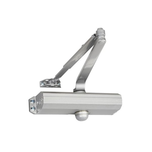 Norton Door Controls 1601689 Adjustable Medium Duty Surface Mounted Door Closer with Sex Nuts Aluminum - 1601689