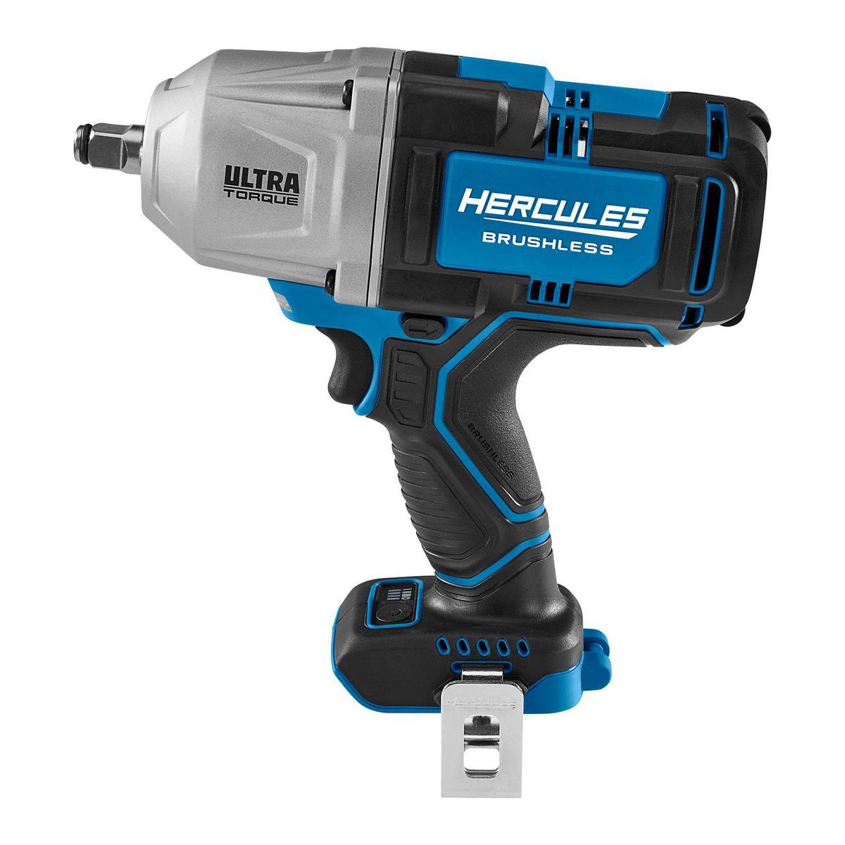 Llave de impacto sin escobillas Hercules 20V inalámbrica de 1/2 pulgada con ultra torque y kit de batería de 5 Ah y cargador - 70954