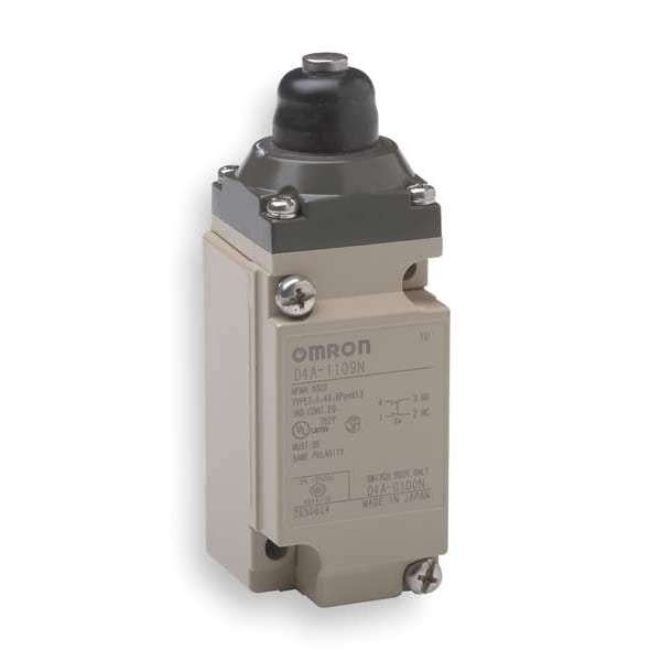 Interruptor de límite resistente Omron, émbolo, DPDT, 5A @ 600V AC, Ubicación del actuador: Superior - D4A2509N