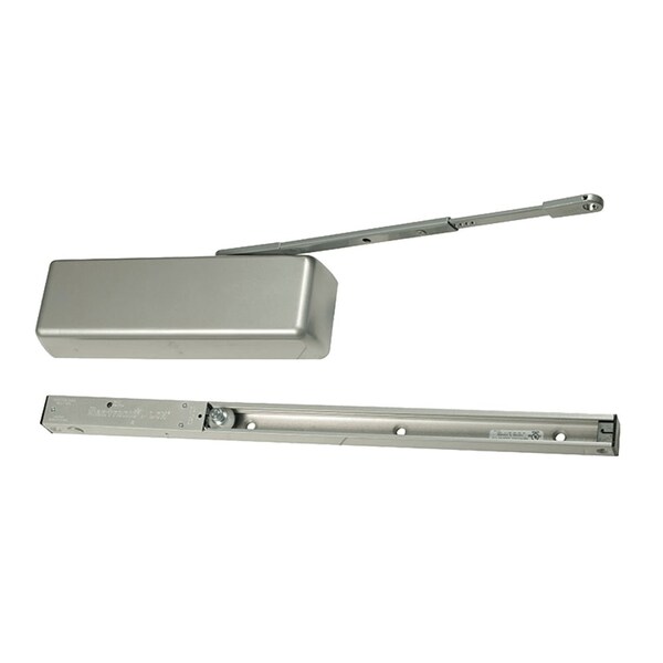 Lcn Grade 1 Surface Door Closer, Slide Track Arm Double Egress with Hold, Aluminum Painted, Right-Handed - 4040SE-DE 24V RH AL