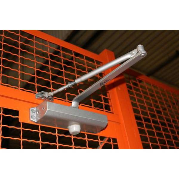 Wirecrafters Hinged Door Self Closer, Powder Coated, Gray, Steel - HDCLRETROC