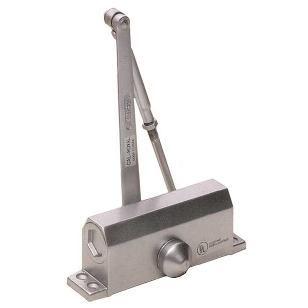 Cal-Royal Door Closer, Aluminum Painted, Regular Arm, Size 4 - 440-P-ALUM