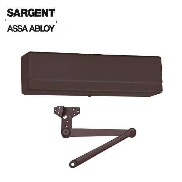 Sargent 1431 Series Surface Mechanical Closer Heavy Duty Hold Open Arm with Compression Stop Dark Oxidized S - SRG-1431-CPSH-10BE