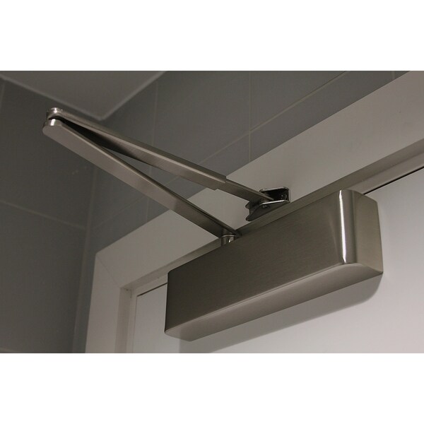 Richelieu 9016 Series Adjustable Power Door Closer, Satin Aluminum, 180 Door closer - 9016AL