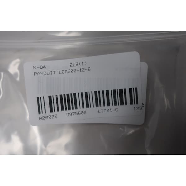 Panduit Panduit Lca500-12-6 One Hole Copper Compression Lug Connector, 6PK - LCA500-12-6
