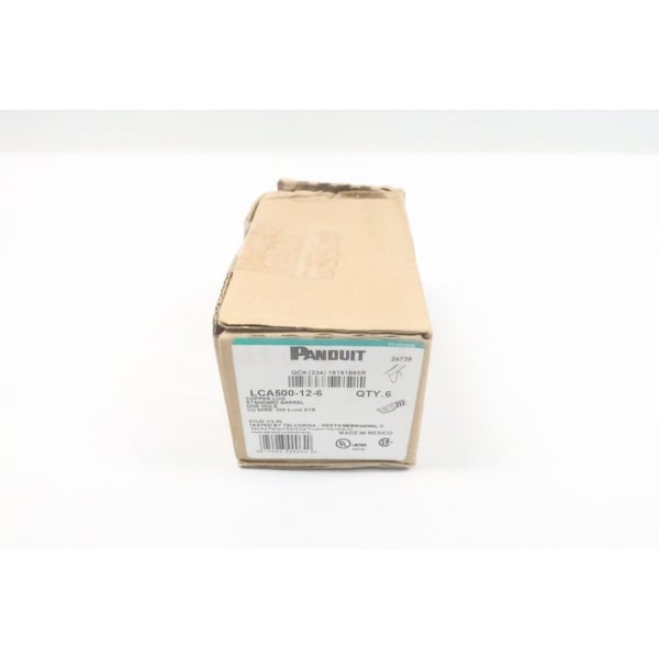 Panduit Panduit Lca500-12-6 One Hole Copper Compression Lug Connector, 6PK - LCA500-12-6