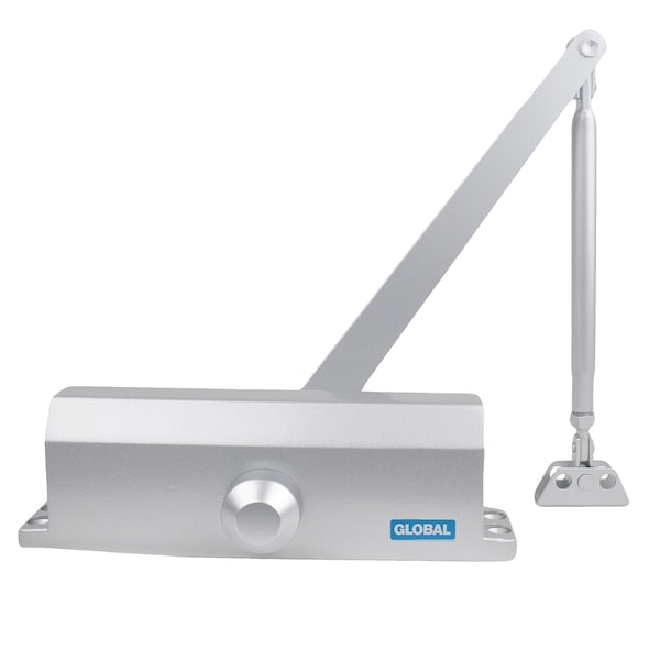 Global Door Controls Commercial Grade 3 Door Closer in White - Size 3 - TC2203-WH