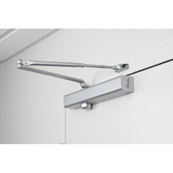 Global Door Controls Commercial ADA Grade 1 Slim Line Door Closer in Aluminum - Sizes 1-4 - TC411-AL