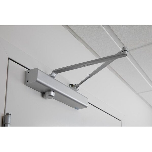 Global Door Controls Commercial ADA Grade 1 Slim Line Door Closer in Aluminum - Sizes 1-4 - TC411-AL