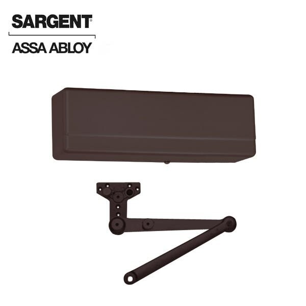 Sargent 281 Series Surface Mechanical Closer Heavy Duty with Hold Open Arm with Parallel Stop Dark Oxidized - SRG-281-PSH-10BE