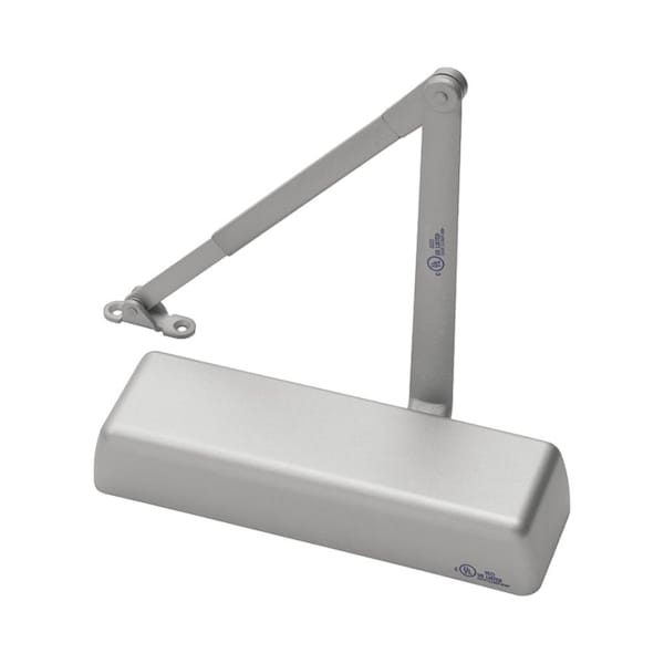 Norton Co Door Closer, Tri-Packed, Non-Hold Open, Adjustable Size 1-6, Aluminum - 410XTPN 689
