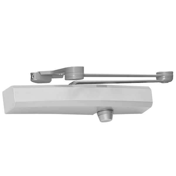 Lcn Grade 1 Cast Aluminum Surface Mount Closer, Double Lever Arm, Soffit Spring Stop, Aluminum Painted - 1450-SCUSH AL