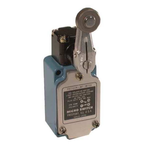 Interruptor de límite Honeywell, palanca de rodillo, rotativo, 1NC/1NO, 10A @ 480V CA, Ubicación del actuador: Lateral - 1LS19