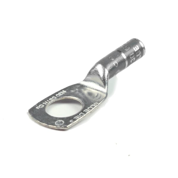 Automation Systems Interconnect #4 Awg Long Barrel Compression Lug, 1/2 Inch Stud, Gray, 50-PK - 2395597