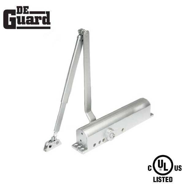 Deguard Hydraulic Door Closer Back Check With P.A Bracket Grade1- Satin Nickel (1-6) - DDC8000-BC-SN