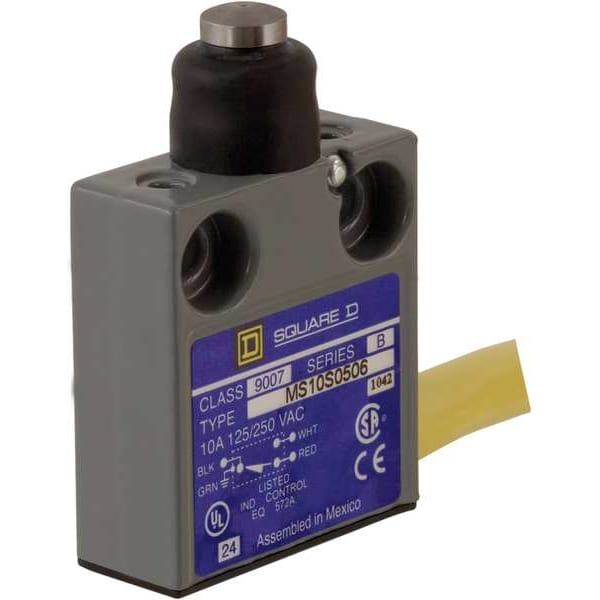 Interruptor de límite Telemecanique Sensors, émbolo, DPDT, 10A @ 300V CA, Ubicación del actuador: Superior - 9007MS10S0506