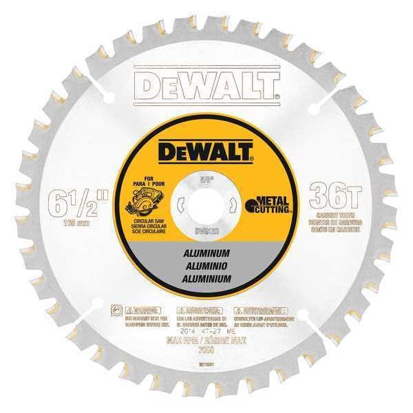 Dewalt 6-1/2" 36T Aluminum Cutting Saw Blade 5/8" Arbor - DW9152