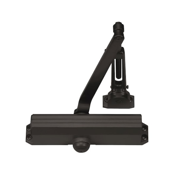 Norton Door Controls Size 4 Medium Duty Surface Mounted Hold Open Back Check Door Closer with Sex Nuts Dark Bronze - 1604BCH690