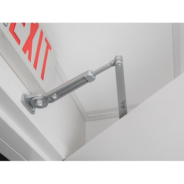 Global Door Controls Commercial Grade 3 Door Closer with Hold Open Arm in Aluminum - Size 3 - TC2203-HO-AL