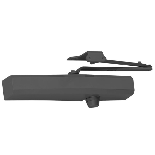 Lcn Grade 1 Cast Aluminum Surface Mount Closer, Double Lever Arm with Parallel Bracket, Black Painted - 1450-RW/PA BLACK
