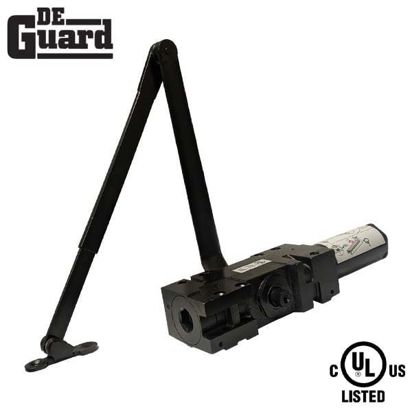 Deguard Hydraulic Door Closer Back Check With Plastic Cover Grade1- Black (1-6) - DDC9000-BC-DU