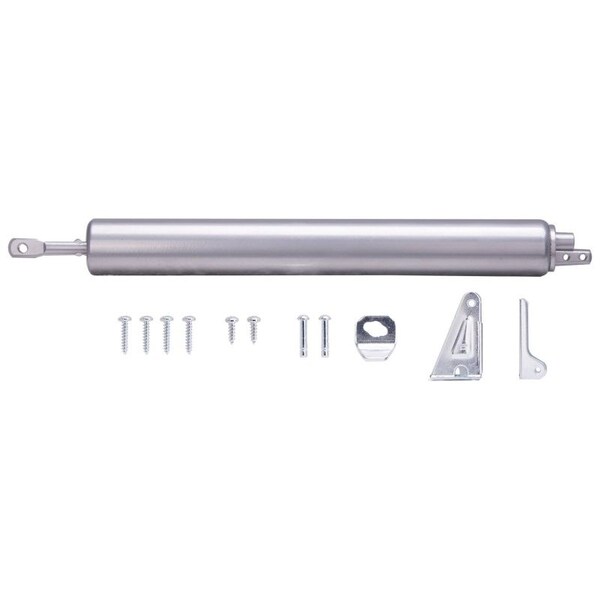 Prosource Door Closer, 1-1/4 in Dia Rod, 16-1/2 in L, Aluminum Tube, 90 deg Opening, 65 lb - 16001-U-PS