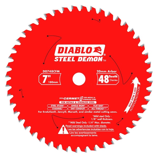 Diablo Tooth Steel Demon Cermet II Saw Blade (2 - D0748CFM